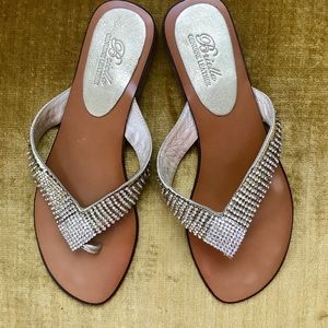 Briella Genuine leather Rhinestone sandals
